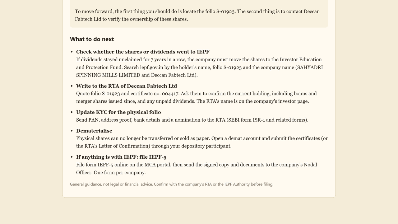 The plain-words summary and the claim checklist